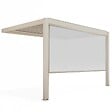 OVIALA - Pergola bioclimatique adossée 3x4 m et 1 store bois crème - Oia - vignette