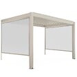 OVIALA - Pergola bioclimatique adossée 3x4m et 2 stores bois crème - Oia - vignette