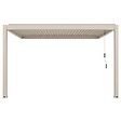 OVIALA - Pergola bioclimatique adossée 3x4m et 3 stores bois crème - Oia - vignette