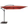 OVIALA - Parasol déporté 3 x 3 m et 4 dalles à lester remplisable terracotta - Genova - vignette