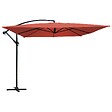 OVIALA - Parasol déporté 3 x 3 m terracotta - Genova - vignette