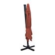 OVIALA - Parasol déporté rotatif 3x3m et 4 dalles à remplir alu terracotta - Malaga - vignette