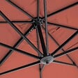 OVIALA - Parasol déporté 3x4m inclinable rotatif + 4 dalles lestées terracotta  - Caserta - vignette