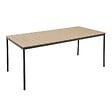 OVIALA - Ensemble table de jardin en métal et bois et 8 chaises gris - Bogota - vignette