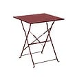 OVIALA - Table de jardin et 2 chaises acier 60 cm pourpre - Rome - vignette