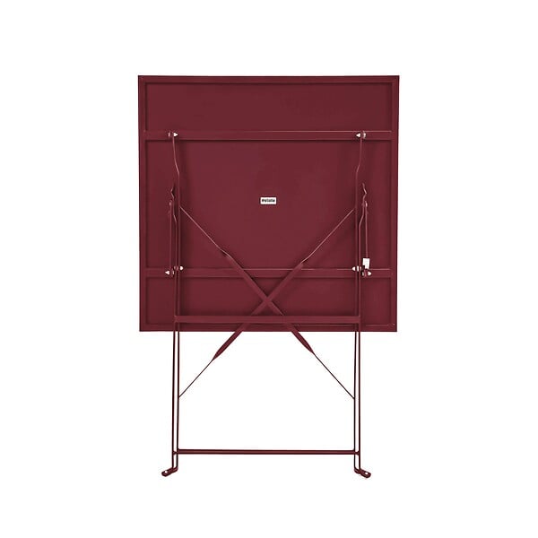OVIALA - Table de jardin et 2 chaises acier 60 cm pourpre - Rome - large