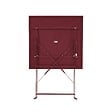 OVIALA - Table de jardin et 2 chaises acier 60 cm pourpre - Rome - vignette