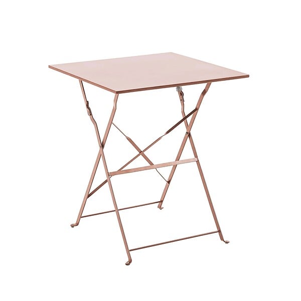 OVIALA - Table de jardin et 2 chaises 60 cm rose poudré - Rome - large