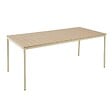 OVIALA - Table de jardin 180x90 cm en métal et bois 8 places crème - Bogota - vignette