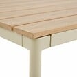 OVIALA - Table de jardin 180x90 cm en métal et bois 8 places crème - Bogota - vignette