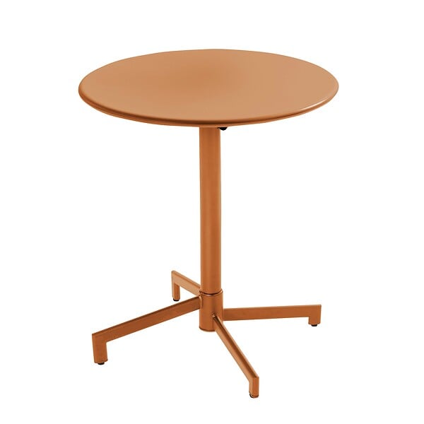OVIALA - Ensemble table de jardin et 2 fauteuils en métal caramel - Palavas - large