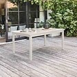 OVIALA - Table de jardin extensible en aluminium 8 à 10 places crème - Butterfly - vignette