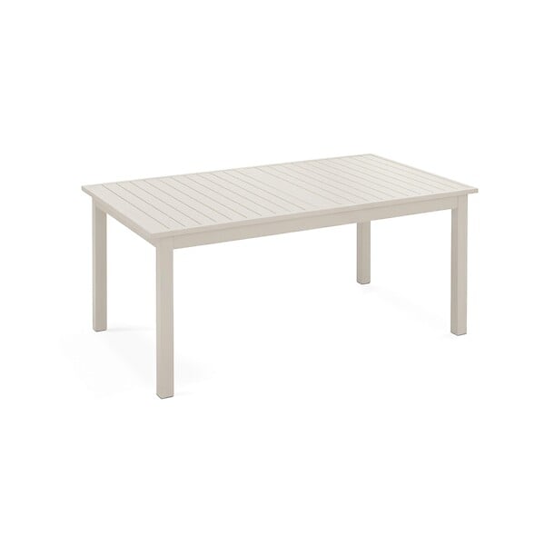 OVIALA - Table de jardin extensible en aluminium 8 à 10 places crème - Butterfly - large