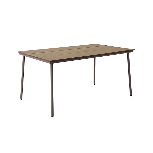 OVIALA - Ensemble table de jardin ovale 150x90 cm et 6 chaises taupe - Valencia - large