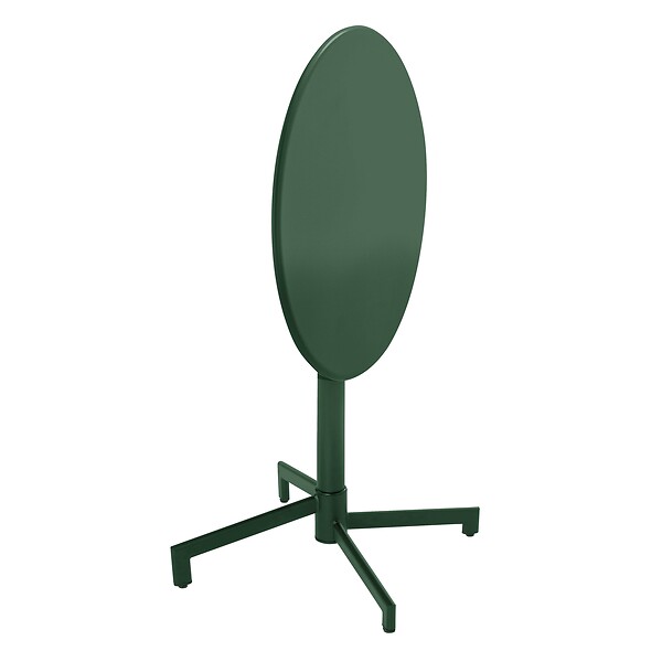OVIALA - Ensemble table de jardin et 2 fauteuils en métal vert forêt - Palavas - large