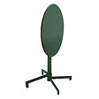 OVIALA - Ensemble table de jardin et 2 fauteuils en métal vert forêt - Palavas - vignette