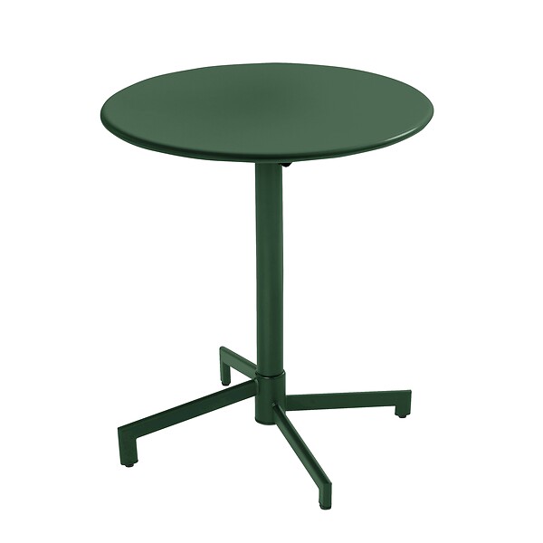 OVIALA - Ensemble table de jardin et 2 fauteuils en métal vert forêt - Palavas - large
