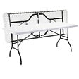 OVIALA - Table de jardin pliante 8 places Blanc - 180cm x 74cm x 74cm - REKKEM - vignette