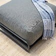 OVIALA - Pouf pour salon de jardin modulable avec structure gris - Mixi - vignette