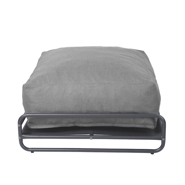 OVIALA - Pouf pour salon de jardin modulable avec structure gris - Mixi - large