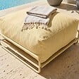 OVIALA - Pouf pour salon de jardin modulable avec structure jaune clair  - Mixi - vignette