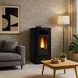 SANNOVER - Poêle à granulés air Anita 11,6 kW Noir Sannover - vignette