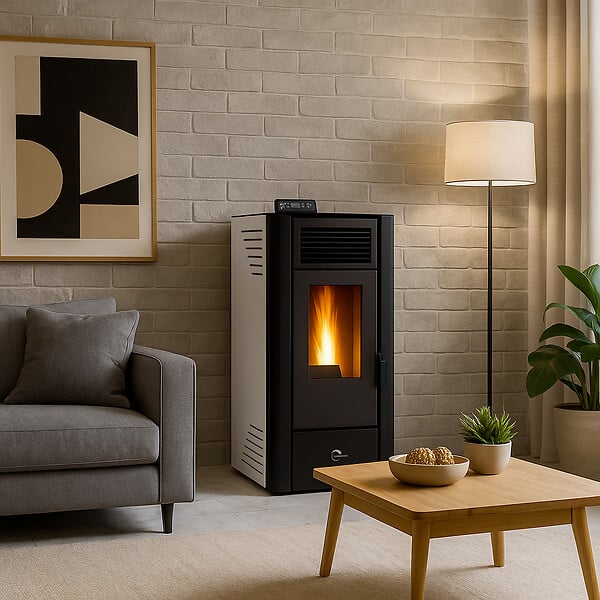 SANNOVER - Poêle à granulés air Anita 11,6 kW Blanc Sannover - large