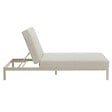 OVIALA - Lot de 2 bains de soleil inclinale avec tablettes en aluminium crème - Galapagos - vignette