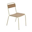 OVIALA - Chaise de jardin en métal crème - Bogota - vignette