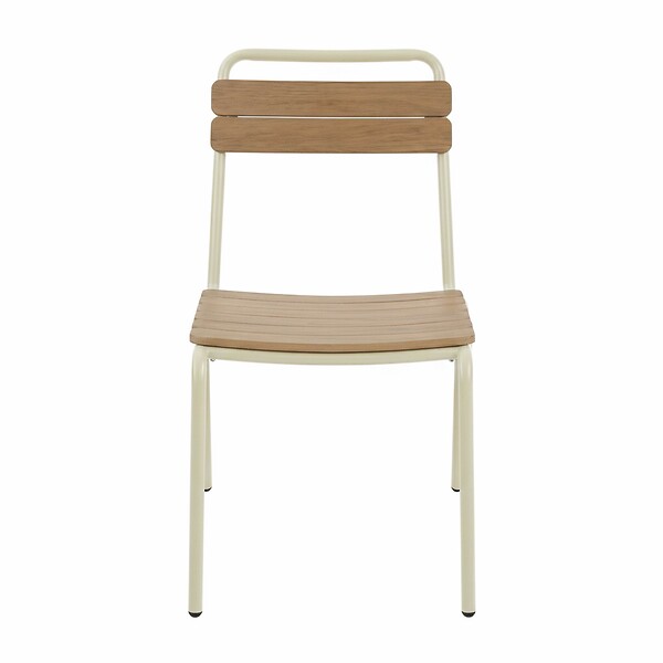 OVIALA - Chaise de jardin en métal crème - Bogota - large