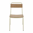 OVIALA - Chaise de jardin en métal crème - Bogota - vignette