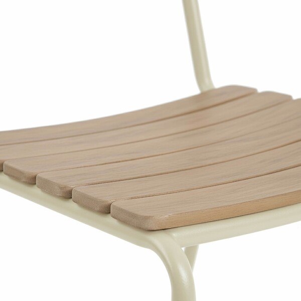 OVIALA - Chaise de jardin en métal crème - Bogota - large