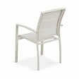 OVIALA - Lot de 2 fauteuils en aluminium crème - Butterfly - vignette
