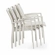 OVIALA - Lot de 2 fauteuils en aluminium crème - Butterfly - vignette