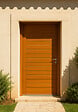 GD MENUISERIES - Porte d'entree Bois Pleine, Laura, H215 x L90 Côte Tableau p, Gauche (Poignee, Barillet ref 010723NO) - vignette
