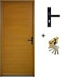 GD MENUISERIES - Porte d'entree Bois Pleine, Laura, H215 x L90 Côte Tableau p, Gauche (Poignee, Barillet ref 010723NO) - vignette