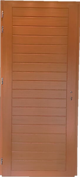 GD MENUISERIES - Porte d'entree Bois Pleine, Laura, H215 x L90 Côte Tableau p, Gauche (Poignee, Barillet ref 010723NO) - large
