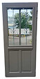 GD MENUISERIES - Porte d'entrée Bois Vitrée Santiago Gris Quartz, H215 x L90 cm Côte Tableau p.Gauche, (Poignée, Barillet ref 010723NO) - vignette