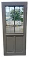 GD MENUISERIES - Porte d'entrée Bois Vitrée Santiago Gris Quartz, H200 x L90 cm Côte Tableau p.Gauche, (Poignée, Barillet ref N158RPL -IN158RCI) - vignette