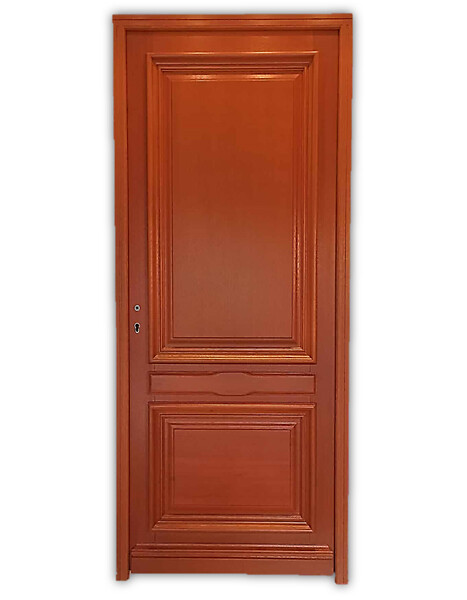 GD MENUISERIES - Porte d'entrée Bois Pleine Safran, H215 x L90 cm Côte Tableau p.Droit (Poignée, Barillet ref 010403FP) - large
