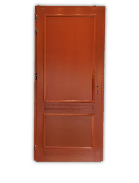 GD MENUISERIES - Porte d'entrée Bois Pleine Safran, H215 x L90 cm Côte Tableau p.Droit (Poignée, Barillet ref 010403FP) - large