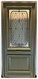GD MENUISERIES - Porte d'entrée Bois Vitrée Canelle Vert Gris Olive, H215 x L90 cm Côte Tableau p,Droit (Poignee, Barillet ref 010403RFP) - vignette