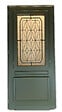 GD MENUISERIES - Porte d'entrée Bois Vitrée Canelle Vert Gris Olive, H215 x L90 cm Côte Tableau p,Droit (Poignee, Barillet ref 010403RFP) - vignette