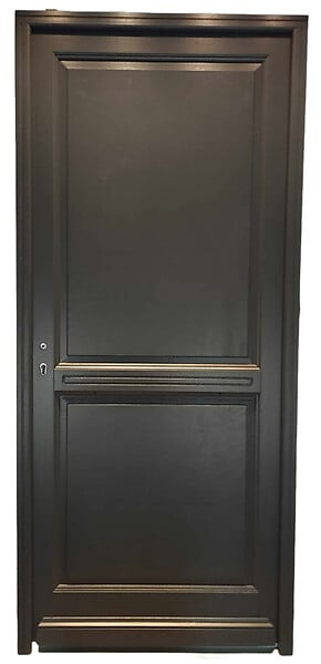 GD MENUISERIES - Porte d'entrée Bois Pleine Elina, H215 x L90 cm Côte Tableau, p.Droit (Poignée, Barillet ref N158RPL -IN158RCI) - large