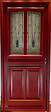 GD MENUISERIES - Porte d'entrée Bois Vitrée Martine Rouge pourpre, H215 x L90 cm Côte Tableau p. Gauche, (Poignee, Barillet ref 010403RFP) - vignette