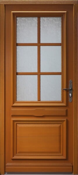 GD MENUISERIES - Porte d'entrée Bois vitrée, Cumin, H215 x L90 cm Côte Tableau p.Gauche, (Poignee, Barillet ref IN158RPL2 - IN303NEW) - large