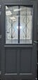 GD MENUISERIES - Porte d'entrée Bois Vitrée Sandro Gris Anthr., H215 x L90 cm Côte Tableau, p.Droit (Poignee, Barillet ref 010403FP) - vignette