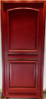 GD MENUISERIES - Porte d'entrée Bois Pleine Carene Rouge pourpre, H215 x L90 cm Côte Tableau, p.Droit (Poignée, Barillet ref N158RPL -IN158RCI) - vignette