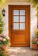 GD MENUISERIES - Porte d'entrée Bois vitrée, Cumin, H215 x L90 cm Côte Tableau p.Droit - vignette