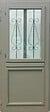 GD MENUISERIES - Porte d'entrée Bois Vitrée Baptiste Vert Gris Olive, H200 x L90 cm Côte Tableau p.Droit, (Poignee, Barillet ref IN158RPL2 - IN303NEW) - vignette